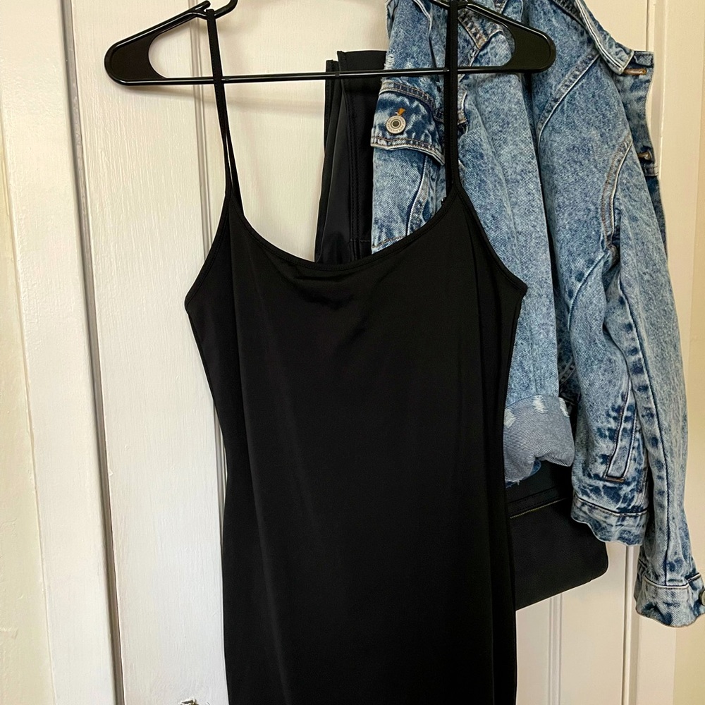 Black mini body con dress